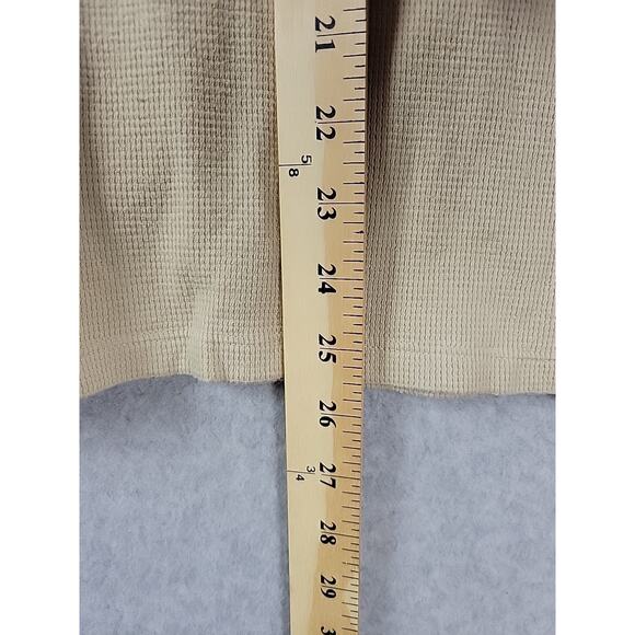 Vox Populi For The People Brooklyn Beige LS Crewneck T Shirt Men's Large Stretch - Picture 8 of 12